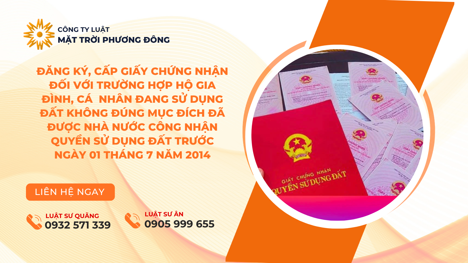 Đăng ký, cấp Giấy chứng nhận đối với trường hợp hộ gia đình, cá nhân đang sử dụng đất không đúng mục đích đã được Nhà nước công nhận quyền sử dụng đất trước ngày 01 tháng 7 năm 2014