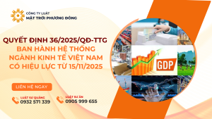QUYẾT ĐỊNH 36/2025/QĐ-TTg BAN HÀNH HỆ THỐNG NGÀNH KINH TẾ VIỆT NAM CÓ HIỆU LỰC TỪ 15/11/2025