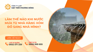 LÀM THẾ NÀO KHI NƯỚC MƯA TỪ NHÀ HÀNG XÓM ĐỔ SANG NHÀ MÌNH?