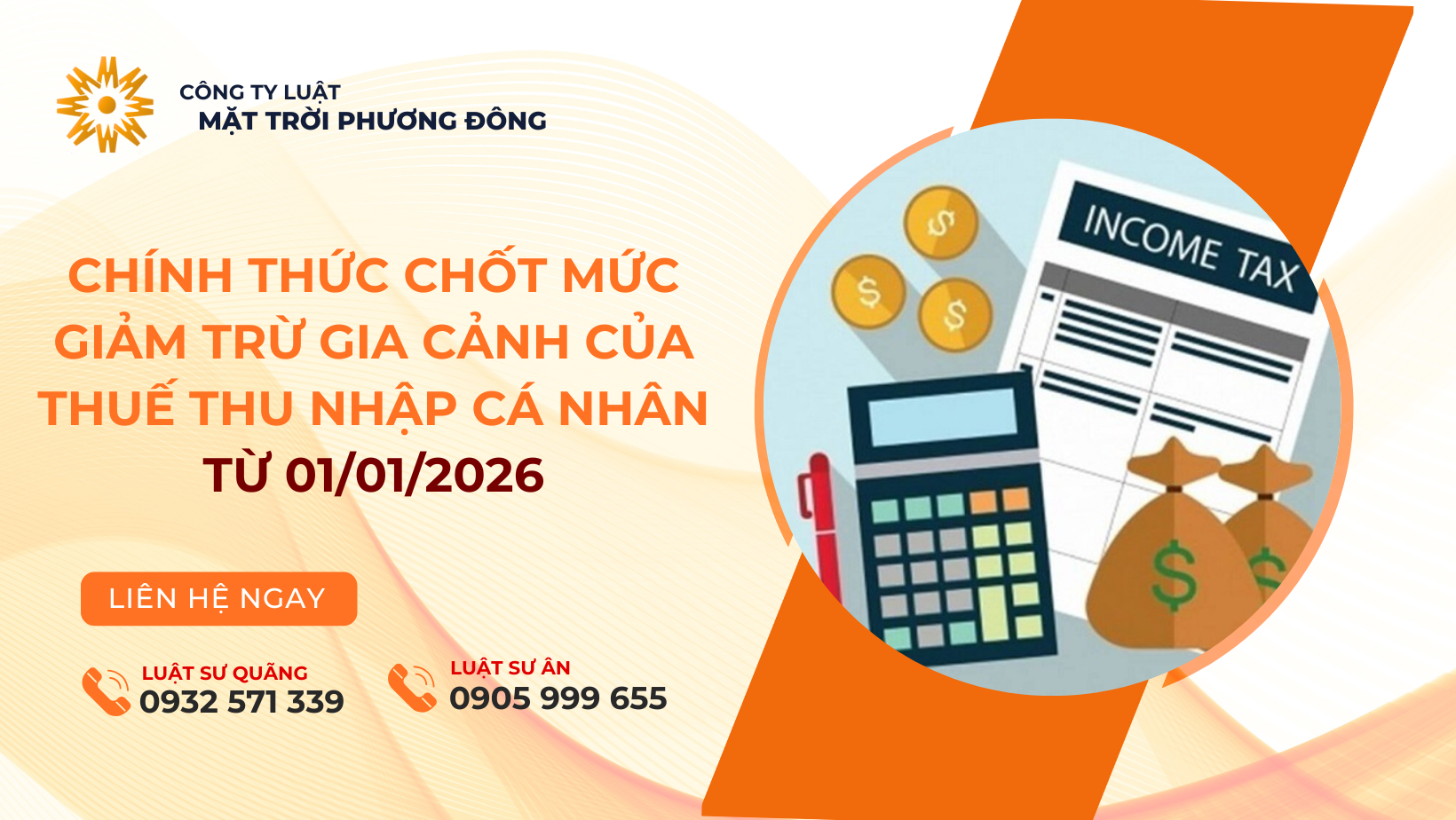 CHÍNH THỨC CHỐT MỨC GIẢM TRỪ GIA CẢNH CỦA THUẾ THU NHẬP CÁ NHÂN TỪ 01/01/2026