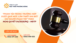 “PHẠM TỘI TRONG TRƯỜNG HỢP VƯỢT QUÁ MỨC CẦN THIẾT KHI BẮT GIỮ NGƯỜI PHẠM TỘI” THEO NGHỊ QUYẾT 04/2025/NQ – HĐTP