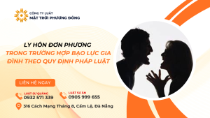 LY HÔN ĐƠN PHƯƠNG TRONG TRƯỜNG HỢP BẠO LỰC GIA ĐÌNH THEO QUY ĐỊNH PHÁP LUẬT