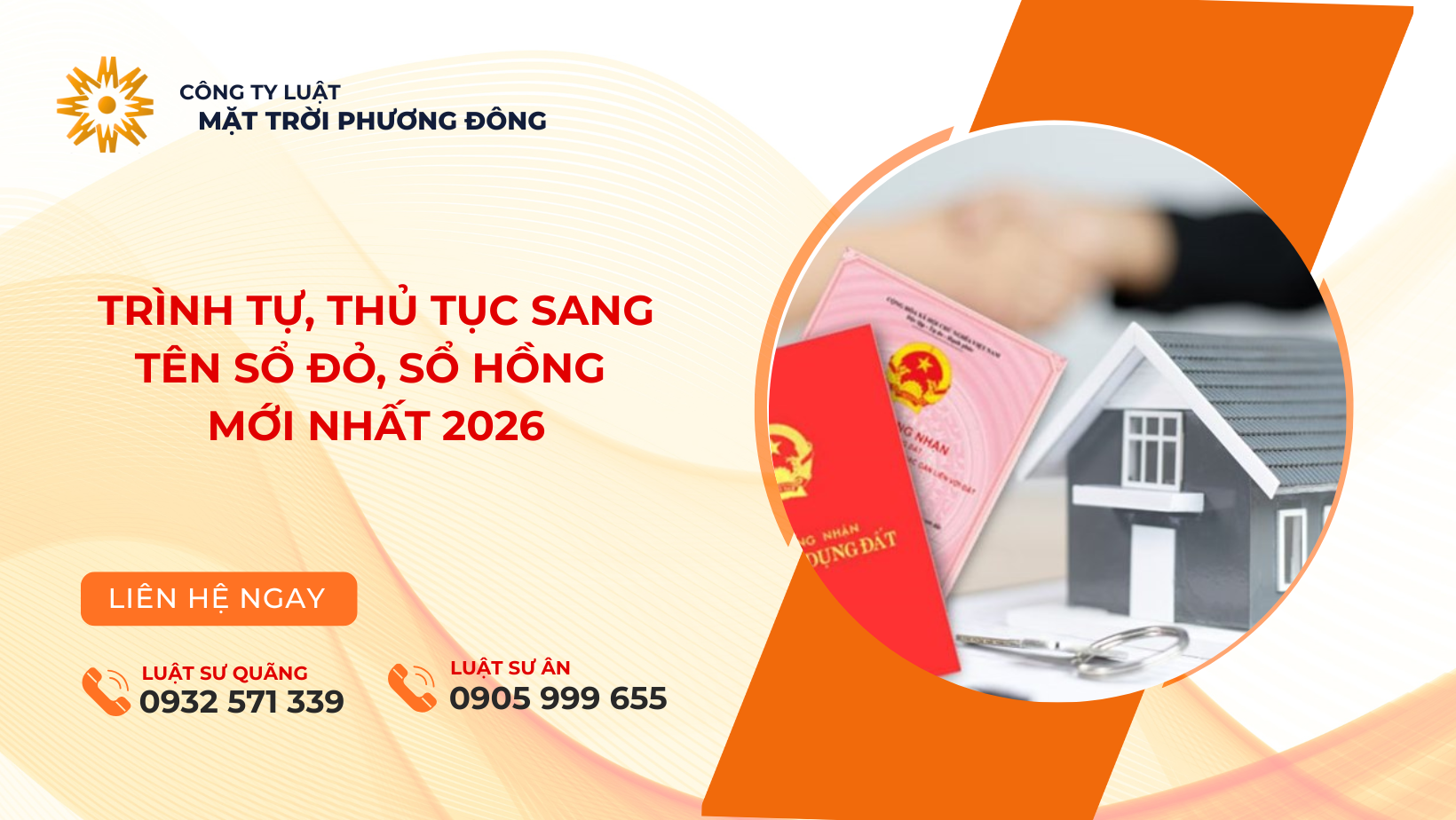 Trình tự, thủ tục sang tên sổ đỏ, sổ hồng mới nhất 2026